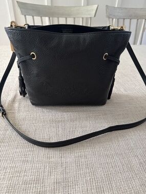 Leather black coach purse